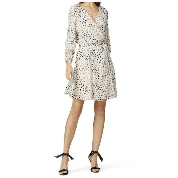 Habitual Arabella Animal Print Wrap Dress Date Night Romantic Size XS - Picture 1 of 9
